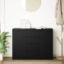 Aparador con cajones roble negro 100,5x35x76 cm de , Aparadores - Ref: Foro24-3328445, Precio: 145,19 €, Descuento: %