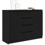 Aparador con cajones roble negro 100,5x35x76 cm de , Aparadores - Ref: Foro24-3328445, Precio: 145,19 €, Descuento: %