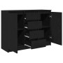 Aparador con cajones roble negro 100,5x35x76 cm de , Aparadores - Ref: Foro24-3328445, Precio: 145,19 €, Descuento: %