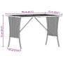 Mesa de jardín superficie de madera ratán PE negro 105x75x72 cm de , Mesas de jardín - Ref: Foro24-4104138, Precio: 125,22 €,...
