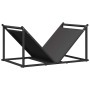 Leñero negro 70x43x34,5 cm Acero laminado en frío de , Bolsas y soportes de leña - Ref: Foro24-864173, Precio: 56,89 €, Descu...