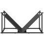 Leñero negro 70x43x34,5 cm Acero laminado en frío de , Bolsas y soportes de leña - Ref: Foro24-864173, Precio: 56,89 €, Descu...
