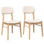 Sillas de comedor con cojines 2uds madera maciza natural caucho de , Sillas de comedor - Ref: Foro24-4102525, Precio: 154,29 ...