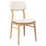 Sillas de comedor con cojines 2uds madera maciza natural caucho de , Sillas de comedor - Ref: Foro24-4102525, Precio: 154,29 ...