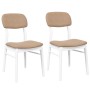 Sillas de comedor con cojines 2uds madera maciza blanco caucho de , Sillas de comedor - Ref: Foro24-4102527, Precio: 155,64 €...