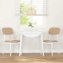 Sillas de comedor con cojines 2uds madera maciza blanco caucho de , Sillas de comedor - Ref: Foro24-4102527, Precio: 155,64 €...