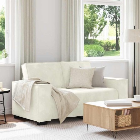 Sofá de 2 plazas terciopelo color crema 120 cm de , Sofás - Ref: Foro24-4105018, Precio: 209,74 €, Descuento: %