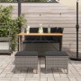 Juego de comedor de jardín 4 piezas con cojines ratán PE gris de , Conjuntos de jardín - Ref: Foro24-4104133, Precio: 339,41 ...