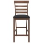 Taburetes de bar con cojines 2 uds madera maciza marrón caucho de , Taburetes de cocina - Ref: Foro24-4102538, Precio: 128,11...
