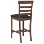 Taburetes de bar con cojines 2 uds madera maciza marrón caucho de , Taburetes de cocina - Ref: Foro24-4102538, Precio: 128,11...