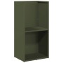 Leñero verde oliva 40x30x80 cm Acero laminado en frío de , Bolsas y soportes de leña - Ref: Foro24-864190, Precio: 80,61 €, D...