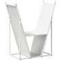 Leñero blanco 69,5x35x81 cm Acero laminado en frío de , Bolsas y soportes de leña - Ref: Foro24-864178, Precio: 68,20 €, Desc...