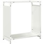 Leñero blanco 60x28x65 cm Acero laminado en frío de , Bolsas y soportes de leña - Ref: Foro24-864200, Precio: 54,34 €, Descue...