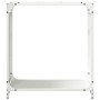 Leñero blanco 60x28x65 cm Acero laminado en frío de , Bolsas y soportes de leña - Ref: Foro24-864200, Precio: 54,34 €, Descue...