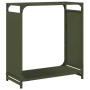 Leñero verde oliva 60x28x65 cm Acero laminado en frío de , Bolsas y soportes de leña - Ref: Foro24-864202, Precio: 54,34 €, D...
