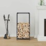 Leñero antracita 44x28x90 cm Acero laminado en frío de , Bolsas y soportes de leña - Ref: Foro24-864209, Precio: 59,92 €, Des...
