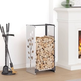 Leñero 40x30x80 cm acero inoxidable de , Bolsas y soportes de leña - Ref: Foro24-864223, Precio: 67,06 €, Descuento: %