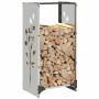 Leñero 40x30x80 cm acero inoxidable de , Bolsas y soportes de leña - Ref: Foro24-864223, Precio: 67,06 €, Descuento: %
