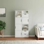 Armarios auxiliares 4 uds "ODDA" blanco 40x24x79 cm de , Aparadores - Ref: Foro24-3365351, Precio: 225,00 €, Descuento: %