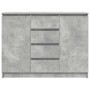 Aparador con cajones gris hormigón 100,5x35x76 cm de , Aparadores - Ref: Foro24-3328447, Precio: 139,69 €, Descuento: %