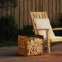 Leñero 40x40x40 cm acero corten de , Bolsas y soportes de leña - Ref: Foro24-864254, Precio: 42,51 €, Descuento: %