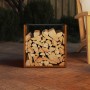 Leñero 40x40x40 cm acero corten de , Bolsas y soportes de leña - Ref: Foro24-864254, Precio: 42,51 €, Descuento: %