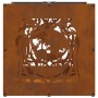 Leñero 40x40x40 cm acero corten de , Bolsas y soportes de leña - Ref: Foro24-864254, Precio: 42,51 €, Descuento: %