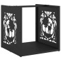 Leñero negro 40x40x40 cm Acero laminado en frío de , Bolsas y soportes de leña - Ref: Foro24-864249, Precio: 44,83 €, Descuen...