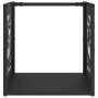 Leñero negro 40x40x40 cm Acero laminado en frío de , Bolsas y soportes de leña - Ref: Foro24-864249, Precio: 44,83 €, Descuen...