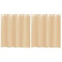 Cortinas de gasa con ojales 2 uds arena de , Cortinas y visillos - Ref: Foro24-4102119, Precio: 13,30 €, Descuento: %
