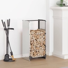 Leñero 40x30x80 cm acero inoxidable de , Bolsas y soportes de leña - Ref: Foro24-864235, Precio: 67,94 €, Descuento: %