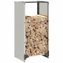 Leñero 40x30x80 cm acero inoxidable de , Bolsas y soportes de leña - Ref: Foro24-864235, Precio: 67,94 €, Descuento: %