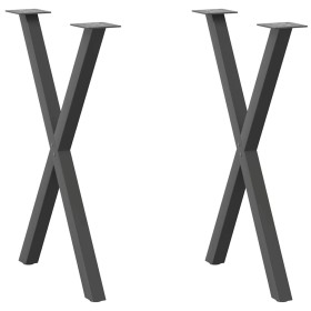Patas para mesa comedor forma X 2uds antracita 57x(72-73) cm de , Patas para mesas - Ref: Foro24-4012914, Precio: 68,15 €, De...