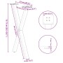 Patas para mesa comedor forma X 2uds antracita 57x(72-73) cm de , Patas para mesas - Ref: Foro24-4012914, Precio: 68,15 €, De...