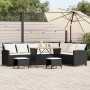 Set de sofás de jardín en forma de L con cojines 4 pzas negro de , Conjuntos de jardín - Ref: Foro24-3365324, Precio: 651,37 ...