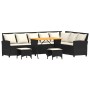 Set de sofás de jardín en forma de L con cojines 4 pzas negro de , Conjuntos de jardín - Ref: Foro24-3365324, Precio: 651,37 ...