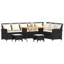 Set de sofás de jardín en forma de L con cojines 4 pzas negro de , Conjuntos de jardín - Ref: Foro24-3365324, Precio: 651,37 ...