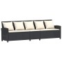 Set de sofás de jardín en forma de L con cojines 4 pzas negro de , Conjuntos de jardín - Ref: Foro24-3365324, Precio: 651,37 ...