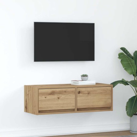 Mueble para TV madera de ingeniería roble artisan 80x31x25,5 cm de , Muebles TV - Ref: Foro24-861524, Precio: 59,17 €, Descue...