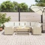 Sofá de jardín con cojines ratán sintético beige de , Conjuntos de jardín - Ref: Foro24-3365332, Precio: 569,29 €, Descuento: %