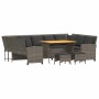 Set de sofás de jardín 4 pzas y cojines ratán sintético gris de , Conjuntos de jardín - Ref: Foro24-3365339, Precio: 832,27 €...
