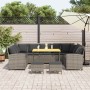 Set de sofás de jardín 4 pzas y cojines ratán sintético gris de , Conjuntos de jardín - Ref: Foro24-3365339, Precio: 832,27 €...