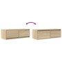 Muebles de TV 2 uds Roble Sonoma 80x31x25,5cm Madera ingeniería de , Muebles TV - Ref: Foro24-861513, Precio: 92,81 €, Descue...