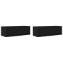 Muebles de TV 2 uds Roble Negro 80x31x25,5 cm Madera ingeniería de , Muebles TV - Ref: Foro24-861511, Precio: 101,63 €, Descu...