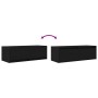 Muebles de TV 2 uds Roble Negro 80x31x25,5 cm Madera ingeniería de , Muebles TV - Ref: Foro24-861511, Precio: 101,63 €, Descu...