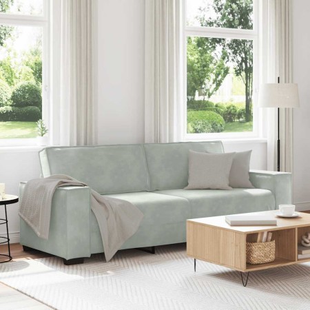 Sofá de 3 plazas terciopelo gris claro 180 cm de , Sofás - Ref: Foro24-4105030, Precio: 246,22 €, Descuento: %