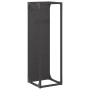 Leñero negro 25x25x80 cm Acero laminado en frío de , Bolsas y soportes de leña - Ref: Foro24-864263, Precio: 44,31 €, Descuen...