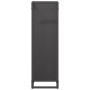 Leñero negro 25x25x80 cm Acero laminado en frío de , Bolsas y soportes de leña - Ref: Foro24-864263, Precio: 44,31 €, Descuen...