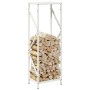 Leñero blanco 34x25x100 cm Acero laminado en frío de , Bolsas y soportes de leña - Ref: Foro24-864324, Precio: 52,61 €, Descu...