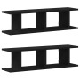 Estantes de pared 2uds roble negro 75x18x20cm madera ingeniería de , Estantes y estanterías - Ref: Foro24-862060, Precio: 39,...